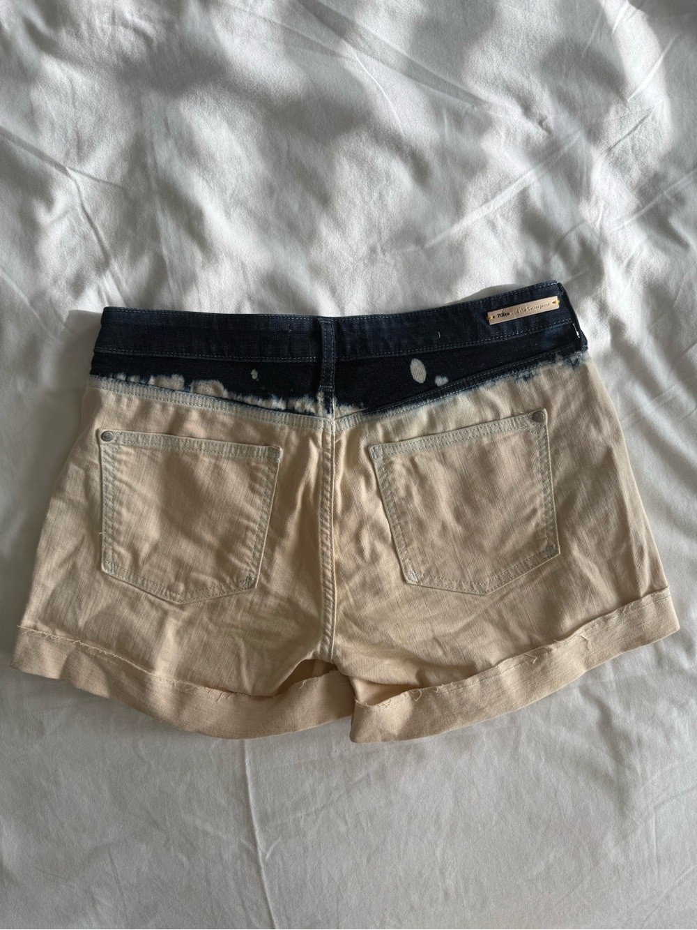 Anthropologie Pilcro Two-Tone Dip-Dye Mid-rise Jean Shorts - Picture 7 of 10
